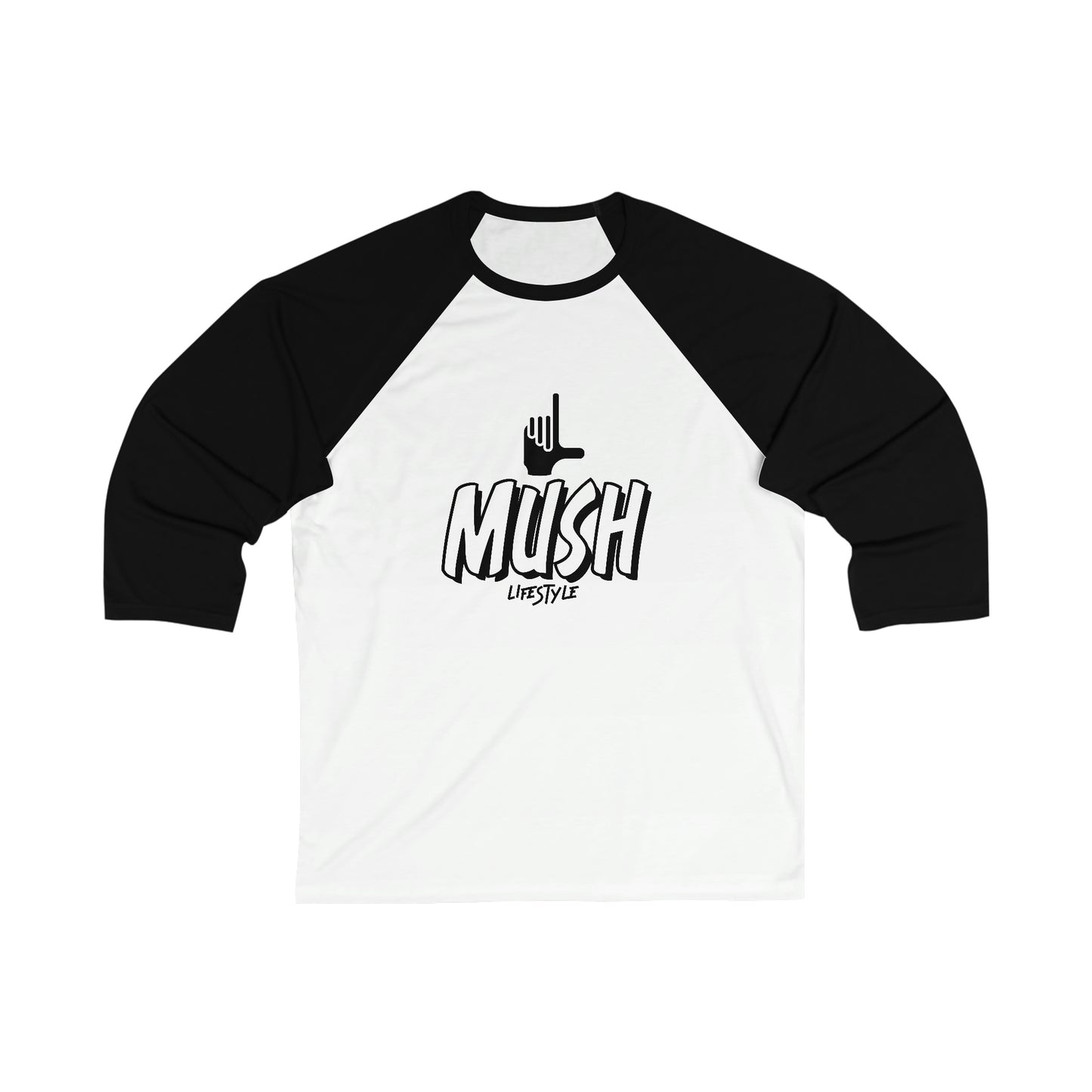 MUSH Unisex 3\4 Sleeve Baseball T-Shirt
